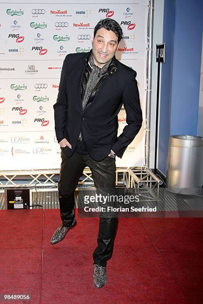 Singer Mousse T. Attends the 'LEA - Live Entertainment Award 2010' at Color Line Arena at Hamburg on April 15, 2010 in Hamburg, Germany.