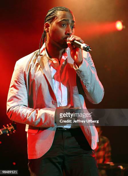 Singer of Xtreme, Danny "Danny D" Meija performs during Telemundo's Latin Billboard Concert Series at the Nokia Theatre on April 15, 2010 in New York...