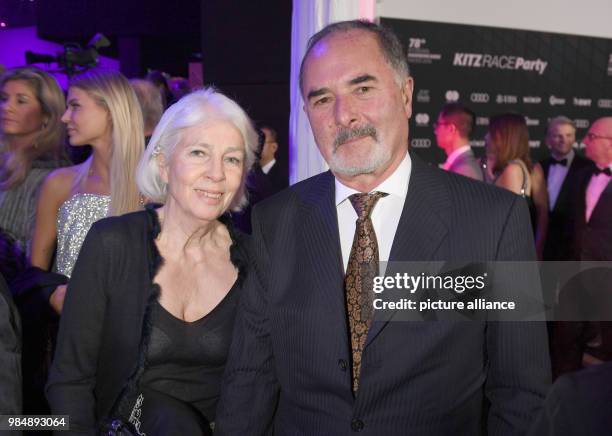 Munich Re chairman Bernd Pischetsrieder and his wife Doris pictured at the Kitz Race Club Party 2018 in Kitzbuehel, Austria, 20 January 2018. Photo:...