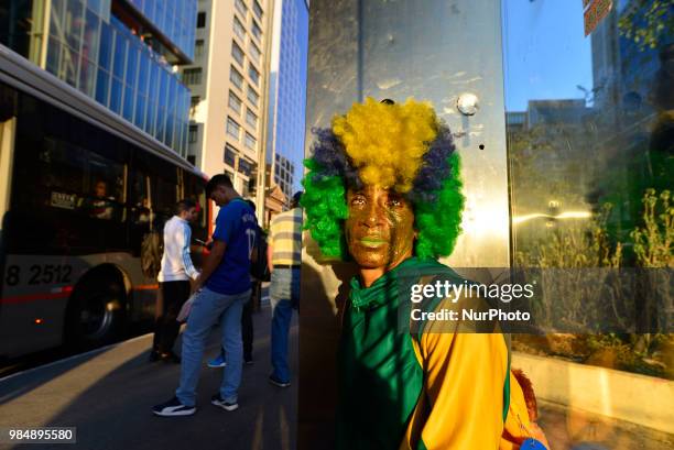 Ana Luiza dos Anjos Garcez is a fanatical fan of the Seleção and a stamped figure that calls attention to games, protests and other televised events...