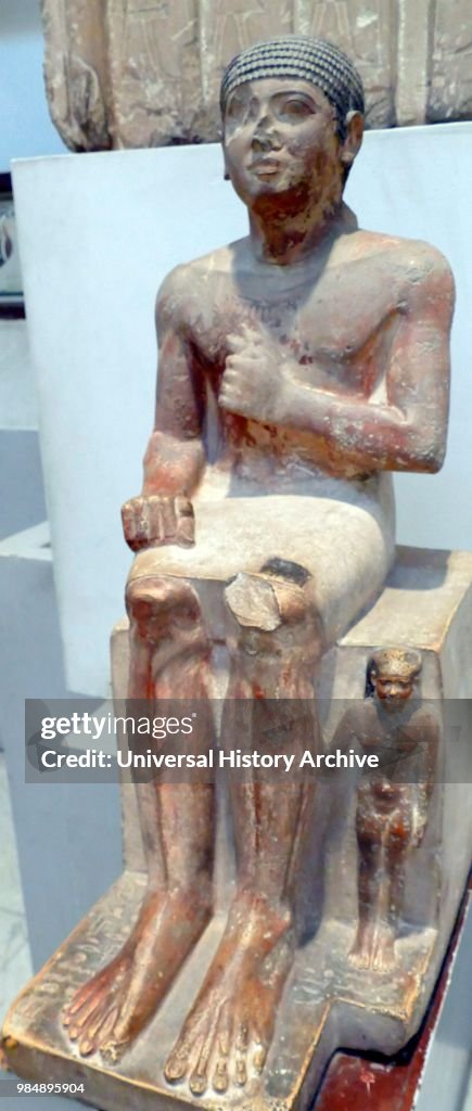 Painted limestone statue of the royal courtier