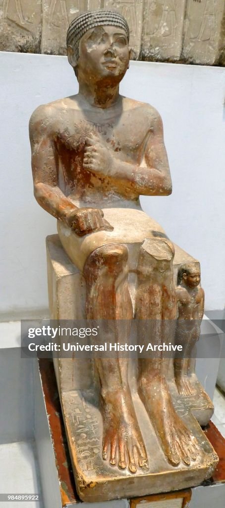 Painted limestone statue of the royal courtier