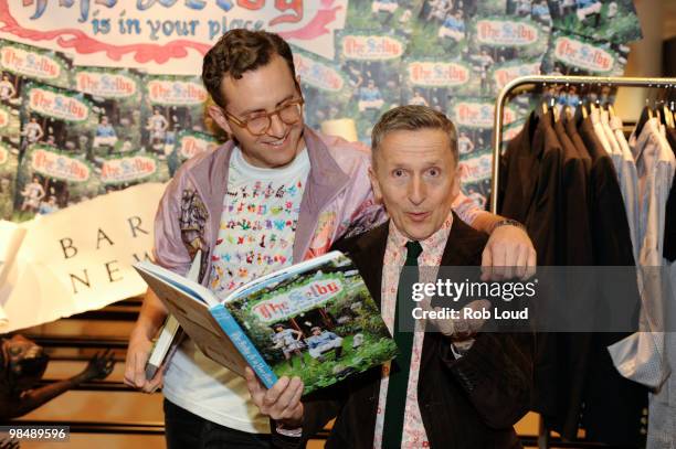 Photographer and artist Todd Selby and Barneys Creative Director Simon Doonan attend Barneys New York Book Party for Todd Selby's book "The Selby" at...
