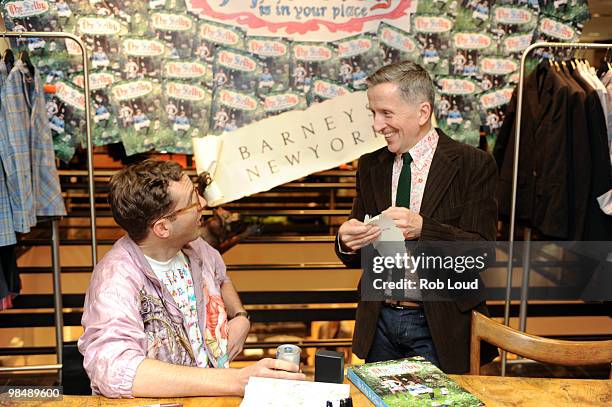 Photographer and artist Todd Selby and Barneys Creative Director Simon Doonan attend Barneys New York Book Party for Todd Selby's book "The Selby" at...