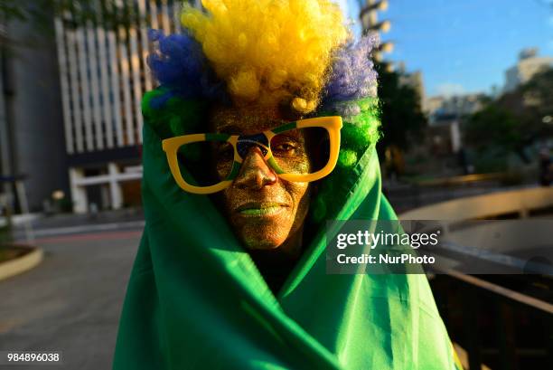 Ana Luiza dos Anjos Garcez is a fanatical fan of the Seleção and a stamped figure that calls attention to games, protests and other televised events...