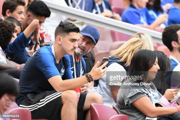 Alain Griezmann, father of Antoine Griezmann and Theo Griezmann brother of Antoine Griezmann during the FIFA World Cup Group C match between Denmark...