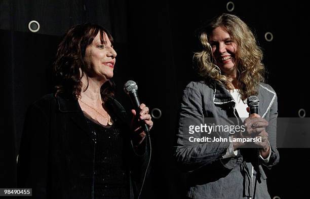 Bette Gordon and Sandy McLeod attend a special screening of "Variety" at the IFC Center on April 15, 2010 in New York City.
