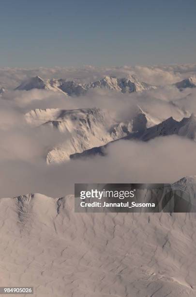 frozen mountain summit - obergurgl stock pictures, royalty-free photos & images