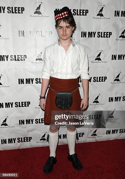 Actor Aidan Mitchell attends the premiere of "In My Sleep" at ArcLight Cinemas on April 15, 2010 in Hollywood, California.