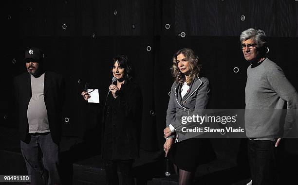 Actor Luis Guzman, filmmaker Bette Gordon, actress Sandy McLeod and cinematographer John Foster attend a panel after the special screening of...