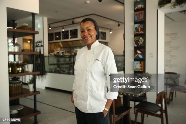 We can compete with the world, just no one knows about us," says Noura Al Moammar chef and co-owner of Daem O Amer cafe, on June 25, 2018 in Jeddah,...