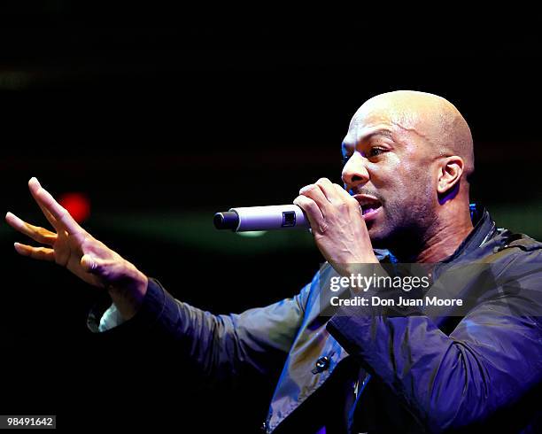 Common performs at Haiti Relief Concert at the Alfred Lawson, Jr. Teaching Center Gymnasium on the campus of Florida A&M University on April 15, 2010...