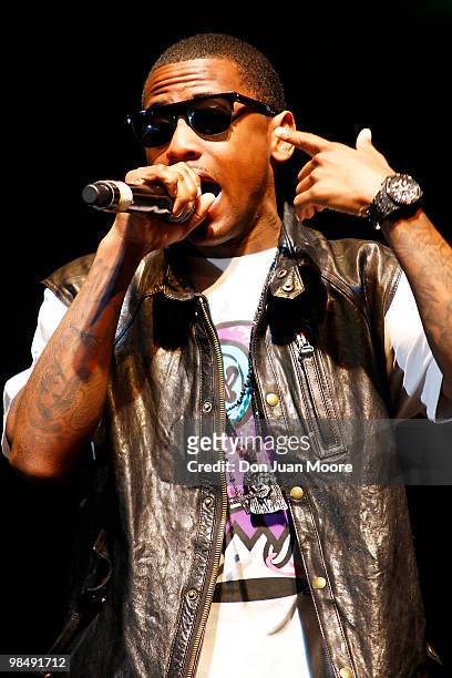 Fabolous performs at Haiti Relief Concert at the Alfred Lawson, Jr. Teaching Center Gymnasium on the campus of Florida A&M University on April 15,...