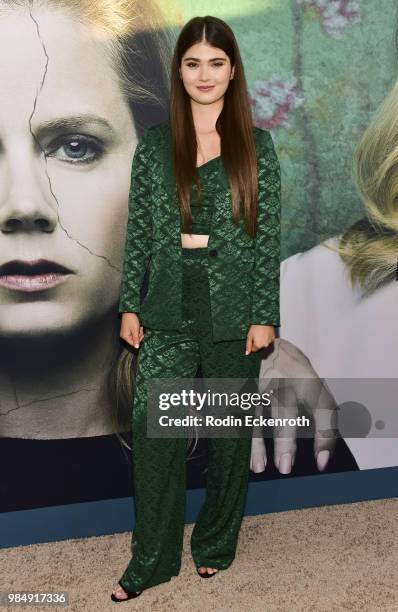 April Brinson attends the Los Angeles premiere of the HBO limited series "Sharp Objects" at ArcLight Cinemas Cinerama Dome on June 26, 2018 in...