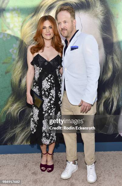 Blair Bomar and David Sullivan attend the Los Angeles premiere of the HBO limited series "Sharp Objects" at ArcLight Cinemas Cinerama Dome on June...