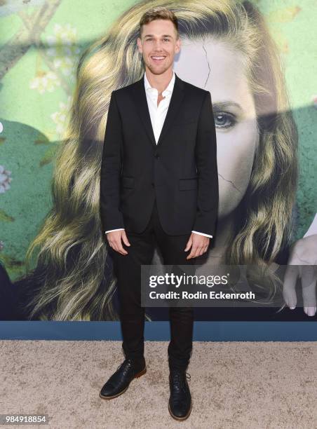 Taylor John Smith attends the Los Angeles premiere of the HBO limited series "Sharp Objects" at ArcLight Cinemas Cinerama Dome on June 26, 2018 in...