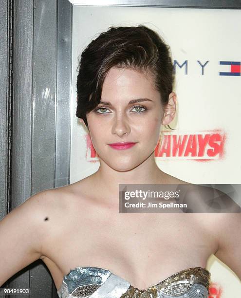 Actress Kristen Stewart attends "The Runaways" New York premiere at Landmark Sunshine Cinema on March 17, 2010 in New York City.
