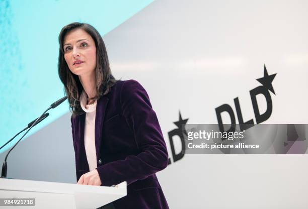 Mariya Gabriel, European Commissioner for Digital Economy and Society, speaks at the innovation conference Digital-Life-Design in Munich, Germany, 22...