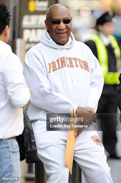 Actor Bill Cosby leaves his Midtown Manhattan hotel on April 15, 2010 in New York City.