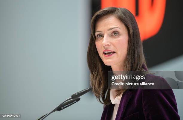 Mariya Gabriel, European Commissioner for Digital Economy and Society, speaks at the innovation conference Digital-Life-Design in Munich, Germany, 22...