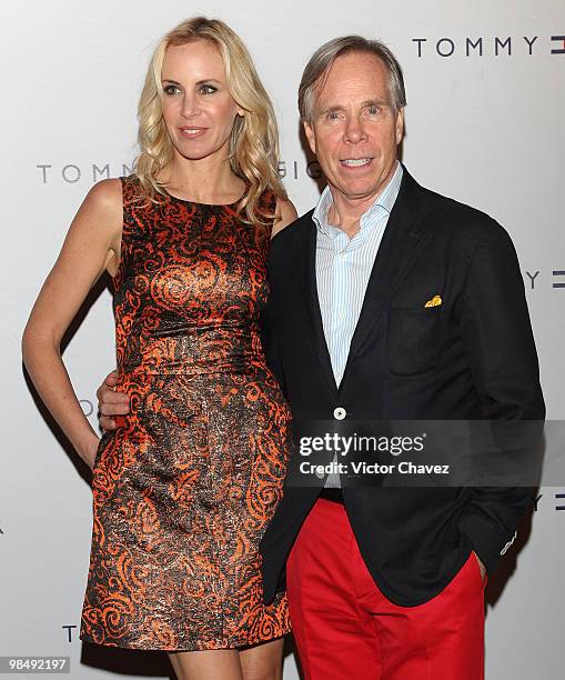 Dee Hilfiger and designer Tommy Hilfiger attend the Tommy Hilfiger 15th anniversary party at Museo de Arte Moderno on April 14, 2010 in Mexico City,...