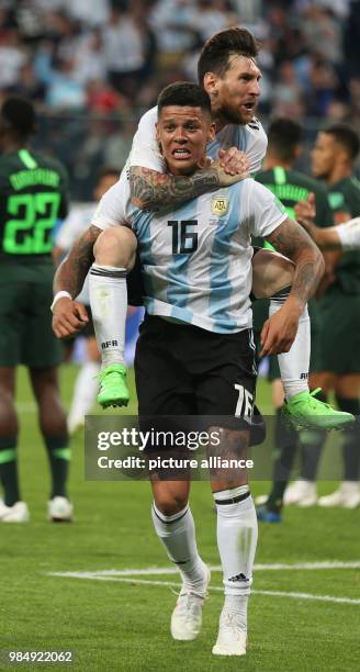 June 2018, Russia, Moscow: Soccer, World Cup 2018, Preliminary round, Group D, 3rd game day, Nigeria vs Argentina at the St. Petersburg Stadium:...