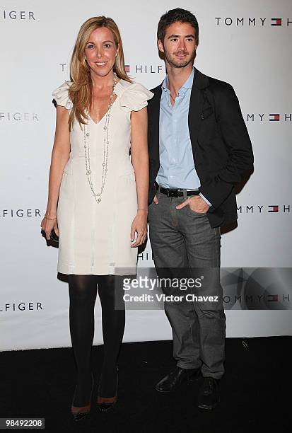 Vogue Mexico magazine director, Eva Hughes and guest attend the Tommy Hilfiger 15th anniversary party at Museo de Arte Moderno on April 14, 2010 in...