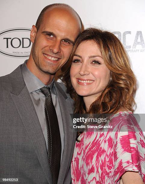 Edoardo Ponti and his wife actress Sasha Alexander attends the Tod's Beverly Hills Reopening To Benefit MOCA at Tod's Boutique on April 15, 2010 in...