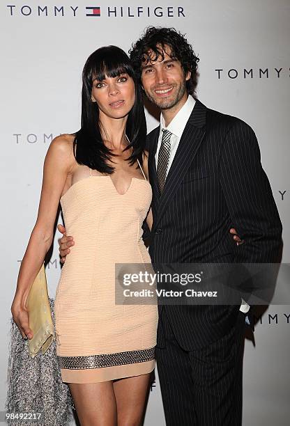 Singer Benny Ibarra and his wife Celina Del Villar attend the Tommy Hilfiger 15th anniversary party at Museo de Arte Moderno on April 14, 2010 in...