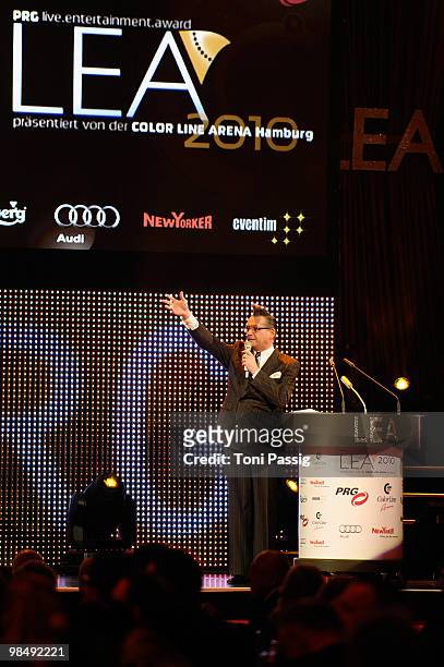 Goetz Alsmann attends the "LEA Live Entertainment Award 2010" at Color Line Arena on April 15, 2010 in Hamburg, Germany.