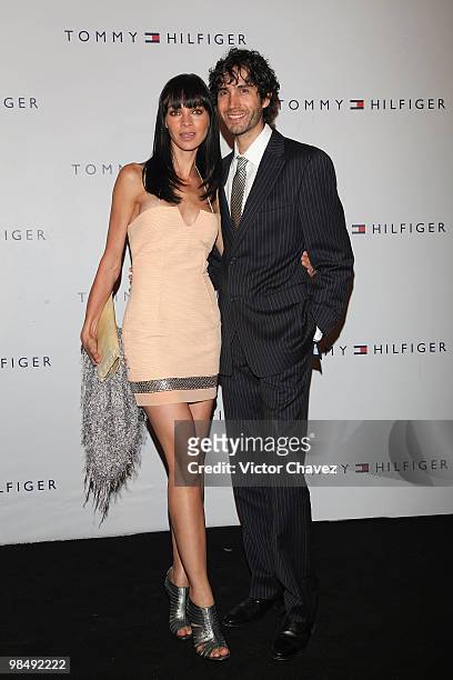 Singer Benny Ibarra and his wife Celina Del Villar attend the Tommy Hilfiger 15th anniversary party at Museo de Arte Moderno on April 14, 2010 in...