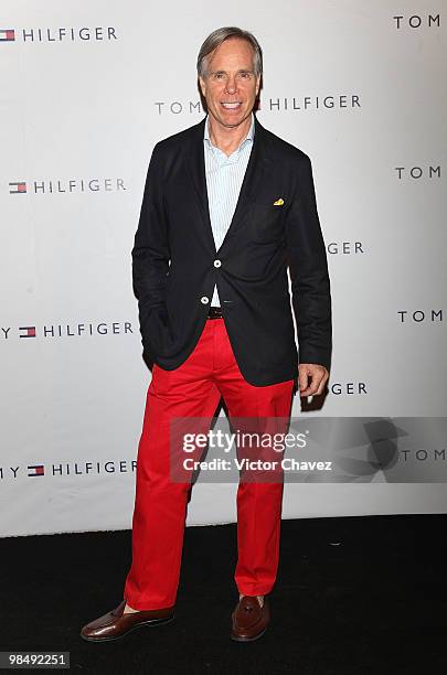 Designer Tommy Hilfiger attends the Tommy Hilfiger 15th anniversary party at Museo de Arte Moderno on April 14, 2010 in Mexico City, Mexico.