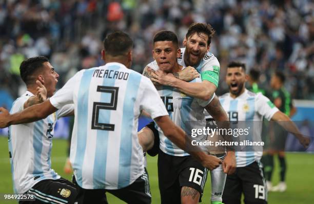 June 2018, Russia, Moscow: Soccer, World Cup 2018, Preliminary round, Group D, 3rd game day, Nigeria vs Argentina at the St. Petersburg Stadium:...