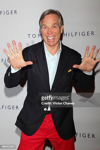 Designer Tommy Hilfiger attends the Tommy Hilfiger 15th anniversary party at Museo de Arte Moderno on April 14, 2010 in Mexico City, Mexico.