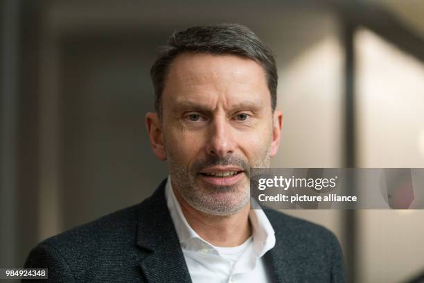 Joerg Kastendiek, state chairman of the Christian Democratic Union in Bremen, looks into the camera for a portrait at the CDU headquarters in Bremen,...