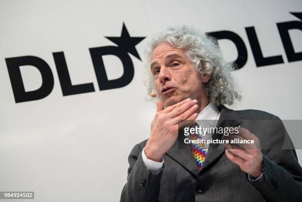 Steven Pinker, Psychologist and Cognitive Scientist at Harvard University, speaks at the innovation conference Digital-Life-Design in Munich,...