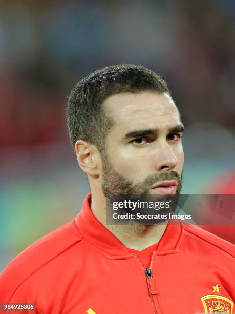 Dani Carvajal of Spain during the World Cup match between Spain v Morocco at the Kaliningrad Stadium on June 25, 2018 in Kaliningrad Russia