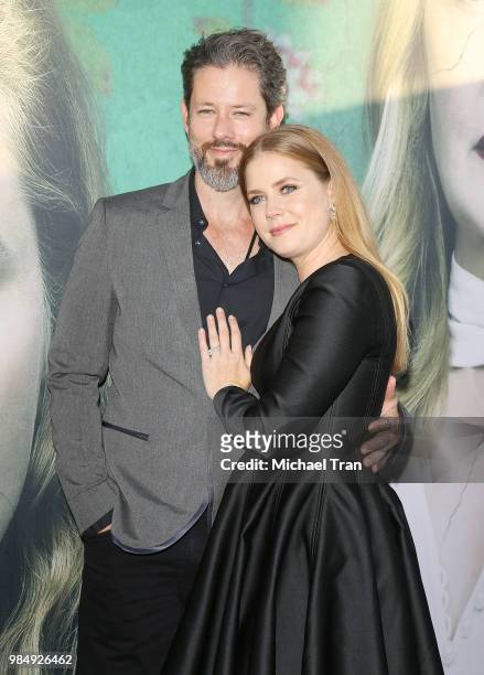 Darren Le Gallo and Amy Adams arrive to Los Angeles premiere of HBO limited series "Sharp Objects" held at ArcLight Cinemas Cinerama Dome on June 26,...