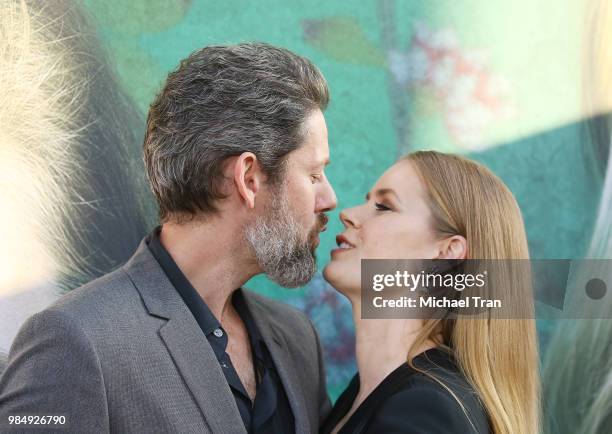 Darren Le Gallo and Amy Adams arrive to Los Angeles premiere of HBO limited series "Sharp Objects" held at ArcLight Cinemas Cinerama Dome on June 26,...