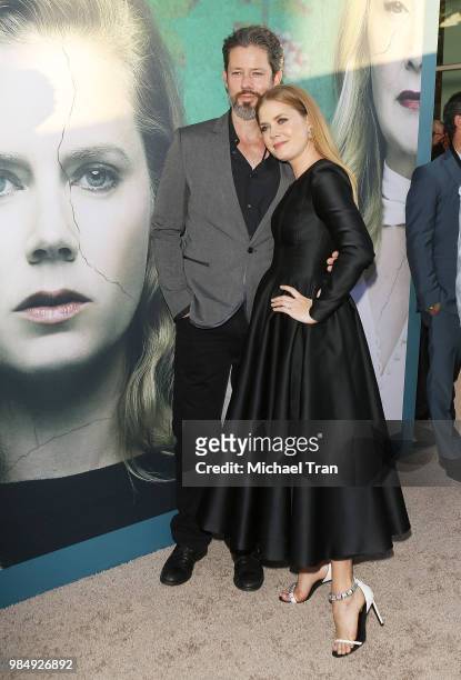 Darren Le Gallo and Amy Adams arrive to Los Angeles premiere of HBO limited series "Sharp Objects" held at ArcLight Cinemas Cinerama Dome on June 26,...