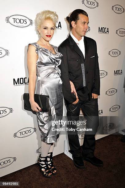 Gwen Stefani and Gavin Rossdale pose for a picture at Diego Della Valle's Celebration of Tod's Boutique and MOCA's Jeffrey Deitch on April 15, 2010...