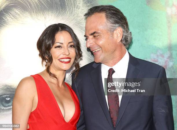 Emmanuelle Vaugier and Vince Calandra arrive to Los Angeles premiere of HBO limited series "Sharp Objects" held at ArcLight Cinemas Cinerama Dome on...