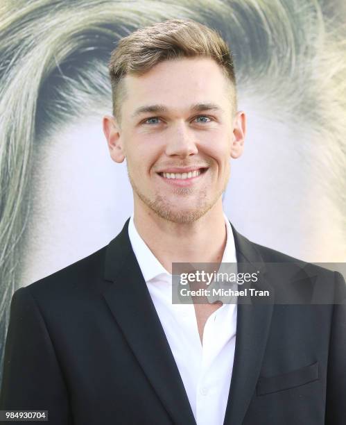 Taylor John Smith arrives to Los Angeles premiere of HBO limited series "Sharp Objects" held at ArcLight Cinemas Cinerama Dome on June 26, 2018 in...