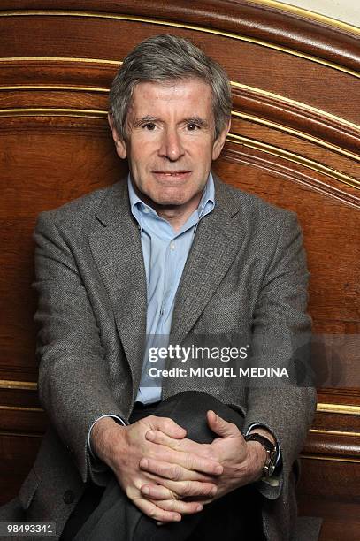 French economist Alain Minc poses on April 10, 2010 during the Cite de la Reussite in Paris. La Cite de la Reussite has gathered students from Europe...