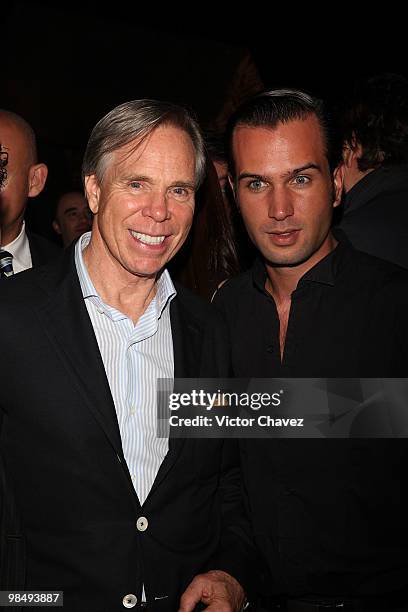 Designer Tommy Hilfiger and Jose Jerez attends the Tommy Hilfiger 15th anniversary party at Museo de Arte Moderno on April 14, 2010 in Mexico City,...