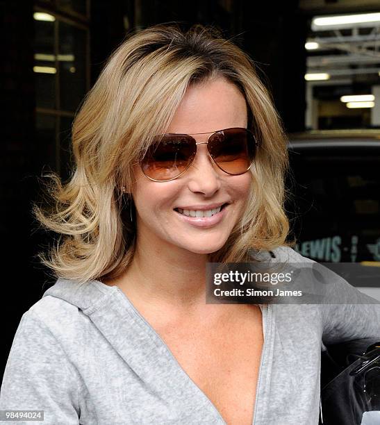 Amanda Holden sighted leaving GMTV on April 16, 2010 in London, England.