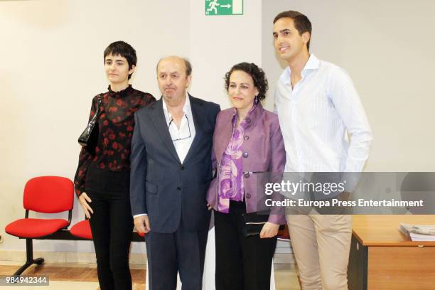 Berta Diaz Garcia, Lorenzo Diaz, Spanish minister of labour Magdalena Valerio and Lorenzo Diaz Garcia attend the Concha Garcia Campoy awards 2018 on...