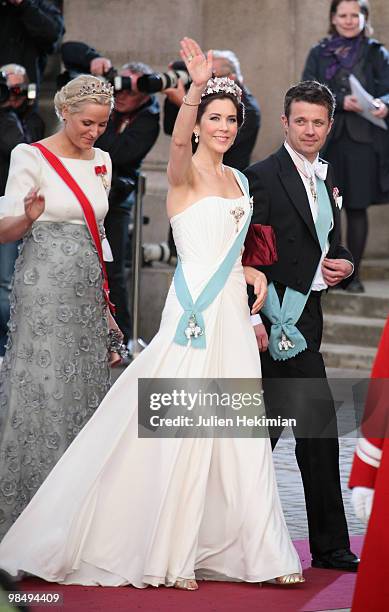 Crown Princess Mary of Denmark , Crown Prince Frederik of Denmark and Crown Princess Mette-Marit of Norway attend the Gala Performance in celebration...