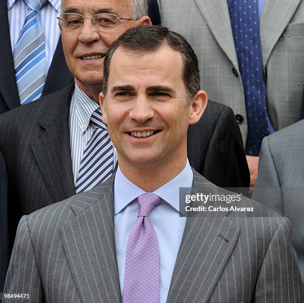 Prince Felipe of Spain attends official audiences at the Zarzuela Palace on April 16, 2010 in Madrid, Spain.