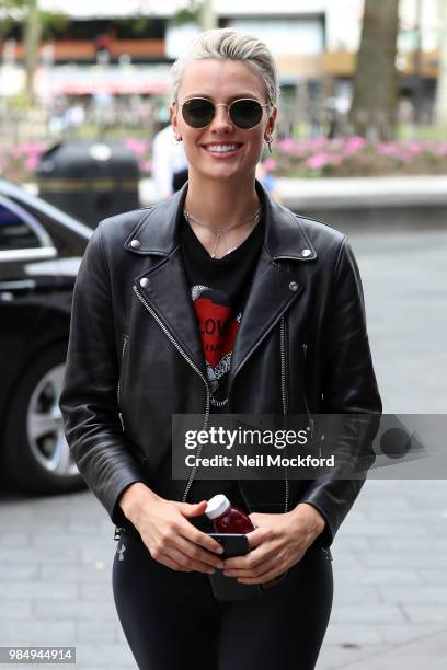 Wallis Day from new TV series 'Krypton' seen at Capital Radio on June 27, 2018 in London, England.